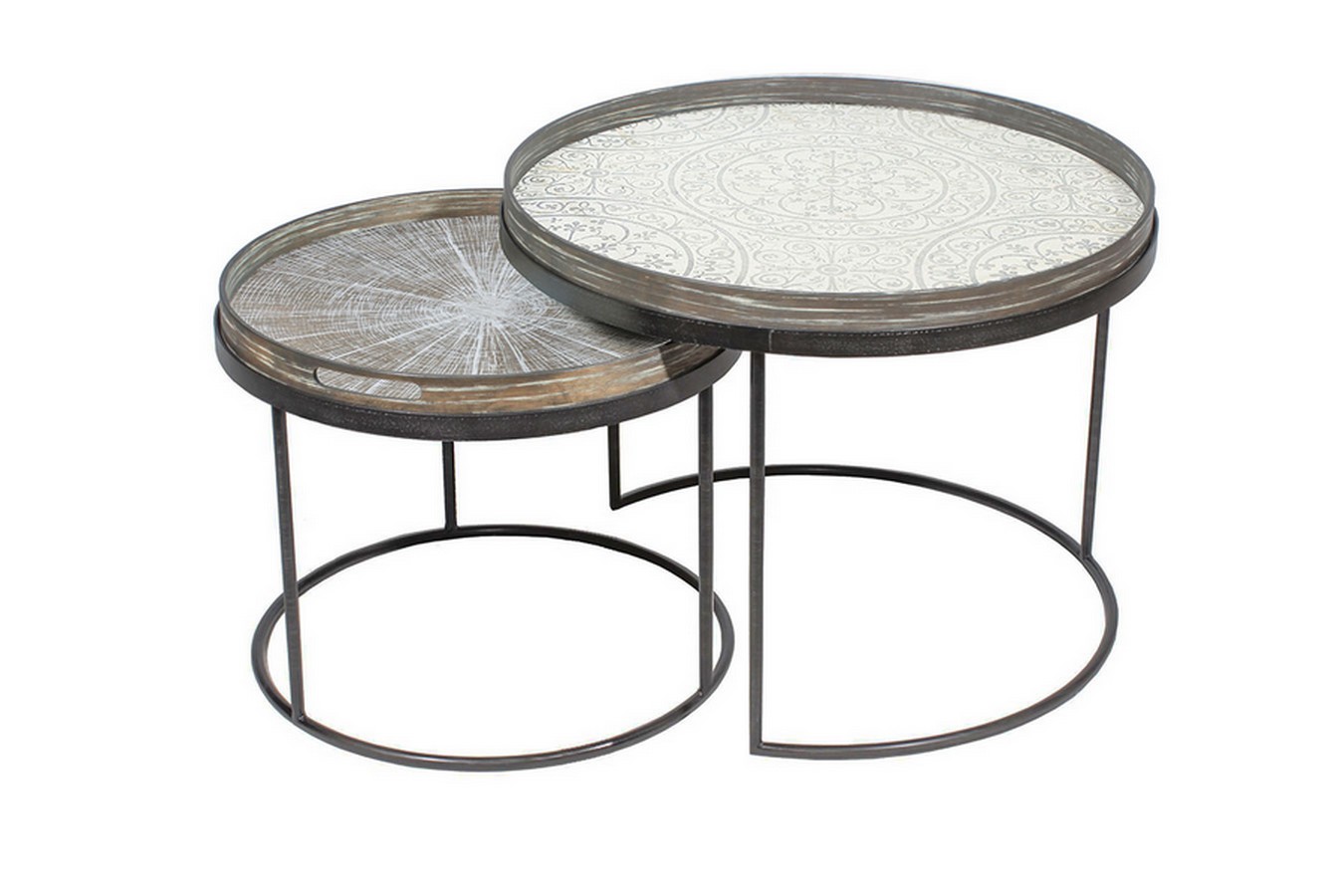 Couchtisch Gestell 2er Set rund