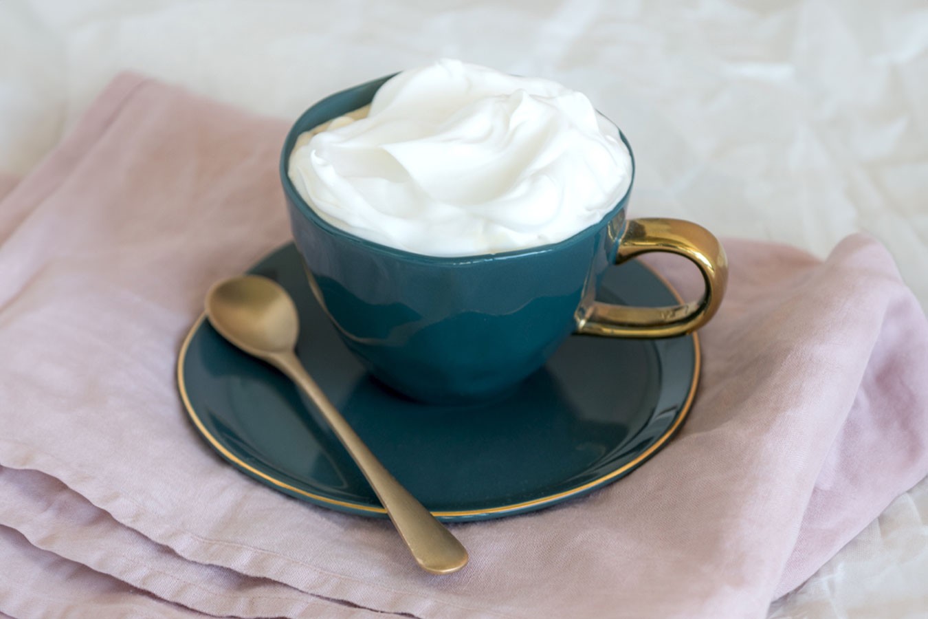 Kaffeetasse Porzellan petrol