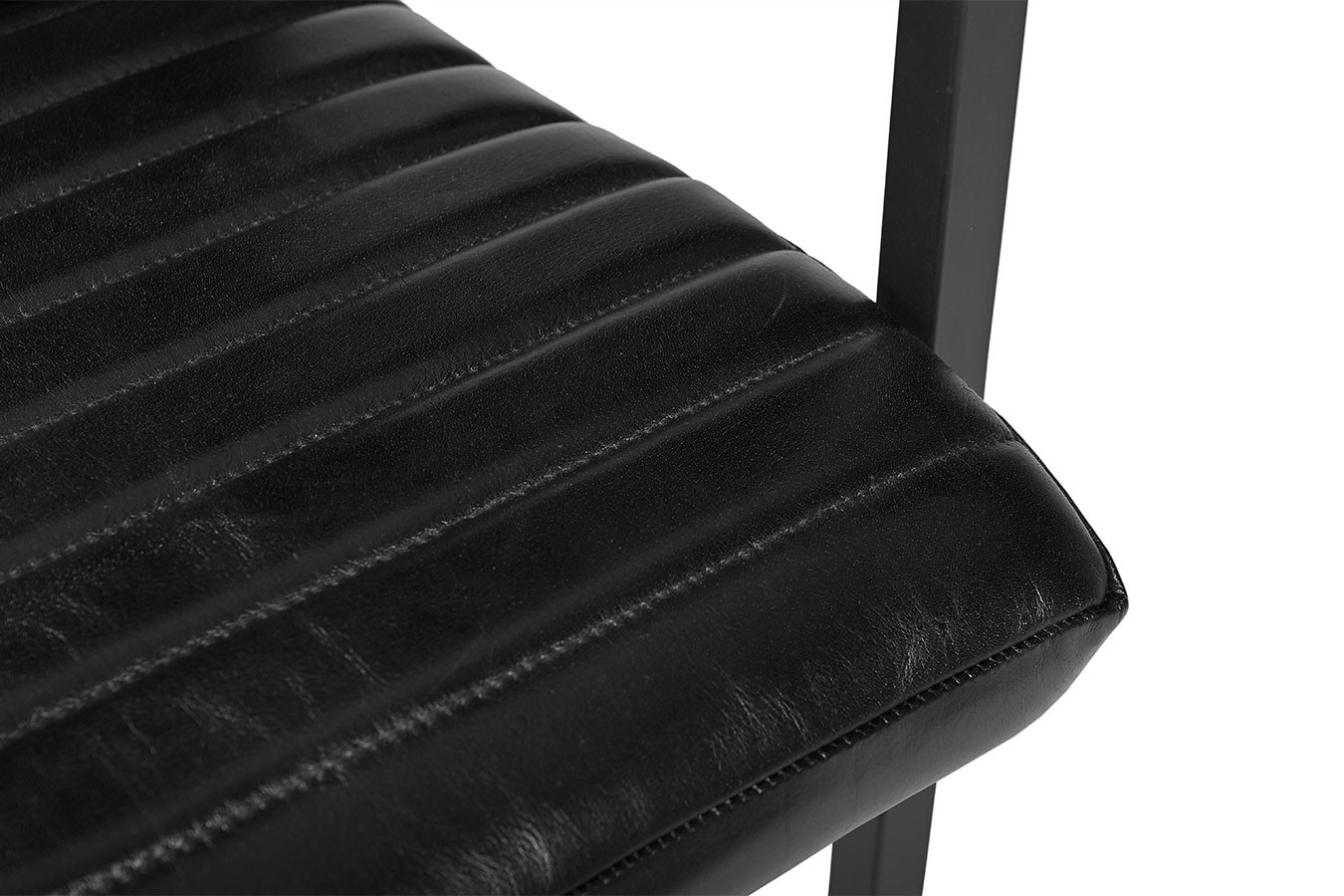 Freischwinger Oxford Leder schwarz