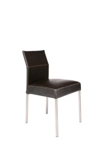 Stuhl Leder Farbe dunkelbraun