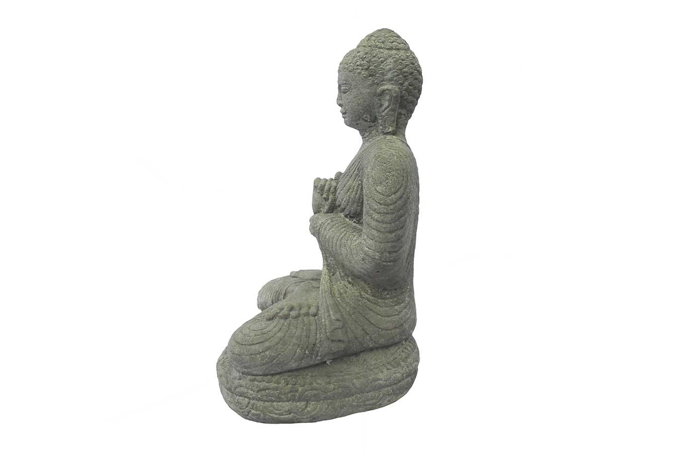 - Sitzender Buddha Steinfigur Shop daslagerhaus Online H cm 45