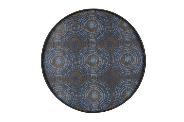 Notre Monde Tablett Seaside blau schwarz D 61 cm