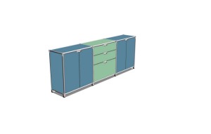Sideboard blau-grün B 219cm