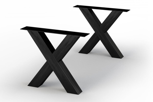 Tischbeine Bristol X-Form Set schwarz