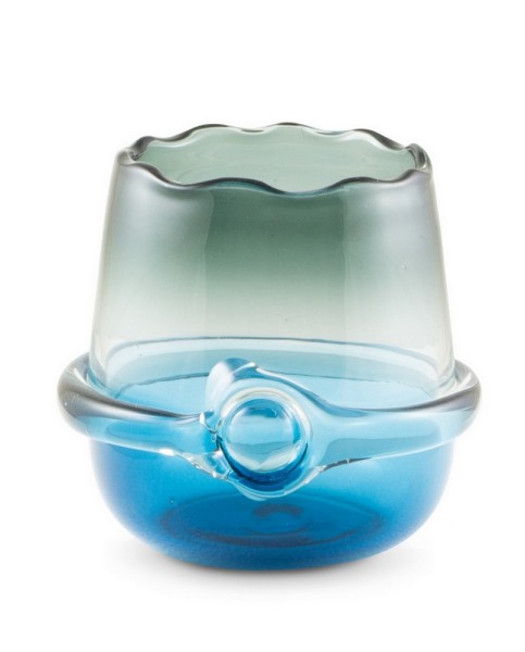 Vase Glas blau D 20 cm