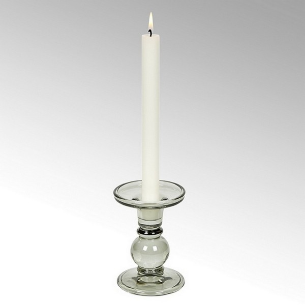 Andratx Kerzenhalter Glas grau hoch