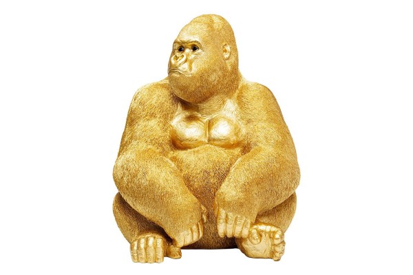 Deko Figur Gorilla XL gold