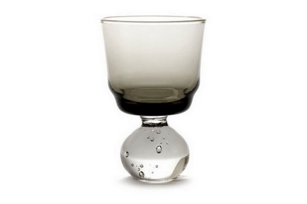 Trinkglas Eternal Snow grau-weiß H 9,5 cm