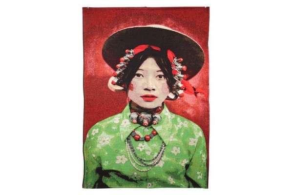 Wandbild Tibetian Girl 70 x 100 cm