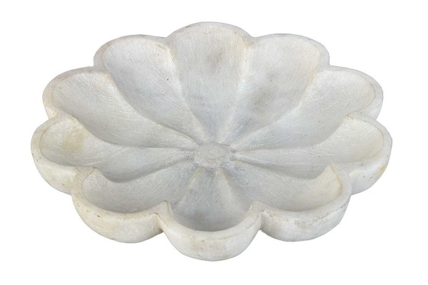 Marmorschale Flower flach D 23 cm H 4 cm