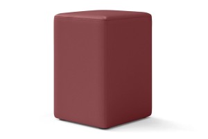 Sitzhocker Basic Leder rot