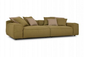 Sofa 4 Sitzer Than Stoff olive b 264 cm