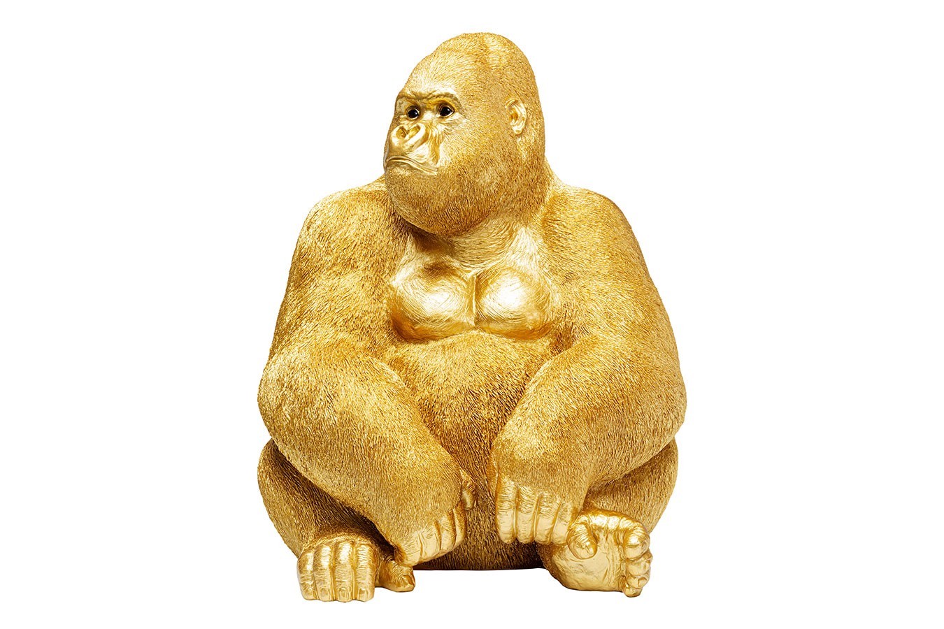 Deko Figur Gorilla XL gold - daslagerhaus Online Shop
