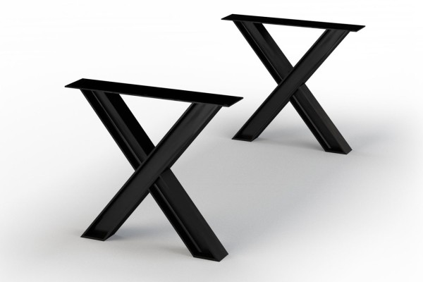 Tischbeine Riverside X-Form Set schwarz