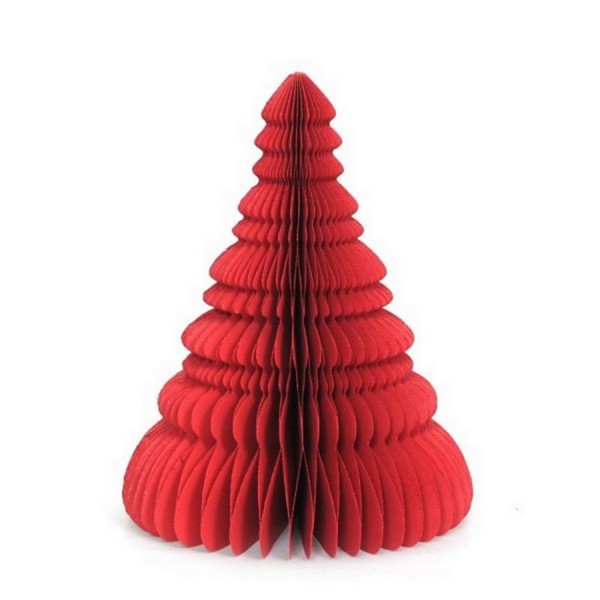 Weihnachtsbaum Papier rot H 22,5 cm