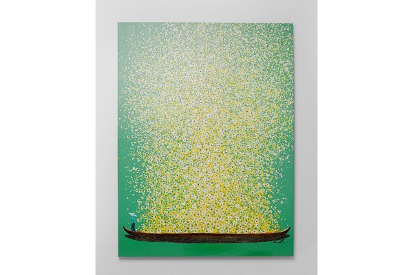 Bild Flower Boat grün 100x80 cm