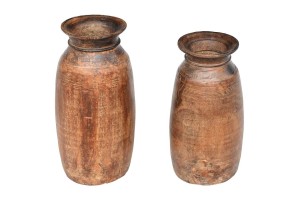 Vase Vintage Holz natur 