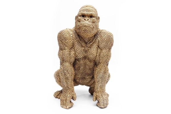 Deko Figur Gorilla gold 