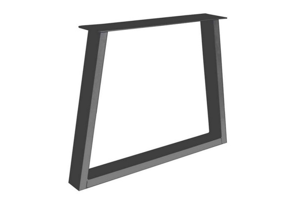 Tischgestell Trapez Metall grau 2er Set