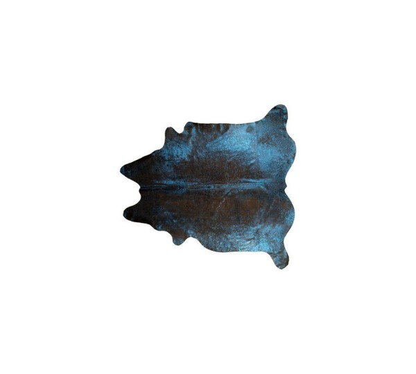 Kuhfell schwarz blau 3-4qm