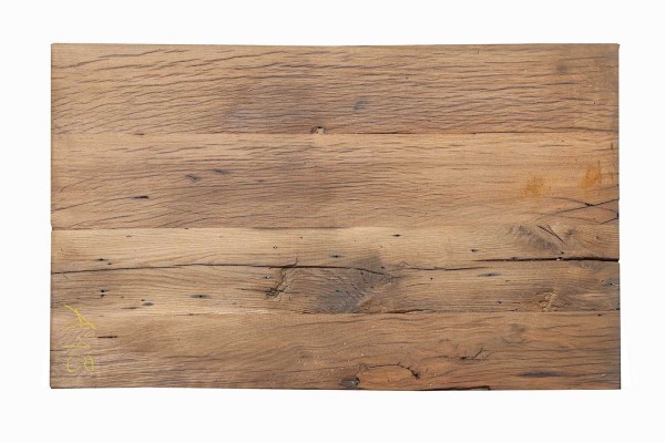 Tischplatte Alteiche recyceltes Massivholz