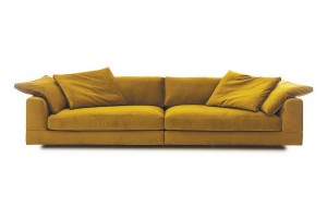 Sofa Fantasma 3 Sitzer Samt gold