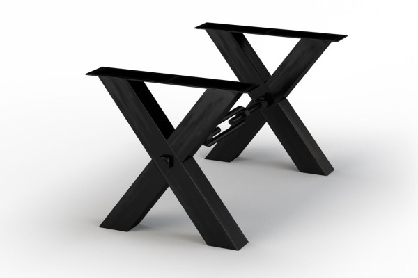 Tischgestell Kansas X-Form schwarz
