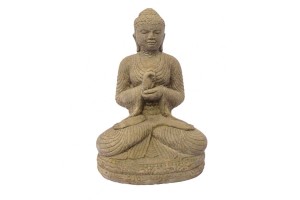Steinfigur Sitzender Buddha H 45 cm