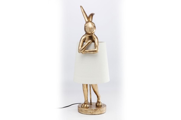 Tischleuchte Animal Rabbit weiss gold h 68 cm