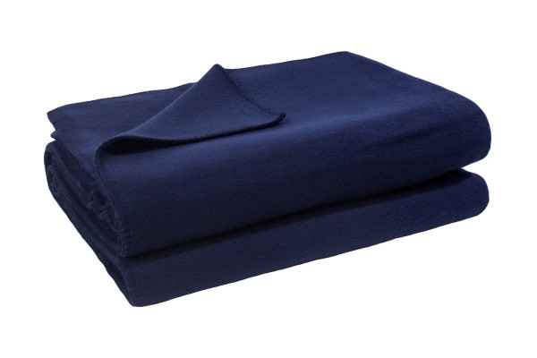 Soft-Fleece Decke 160 x 200 cm marine blau
