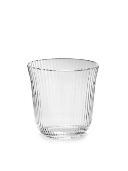 Wasserglas Inku geriffelt H 9 cm
