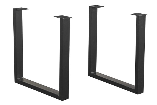 Tischgestell Stahl U-Profil schwarz 2er Set