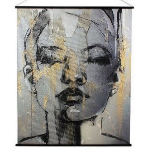 Wandbild abstrakte Frau H 170 cm
