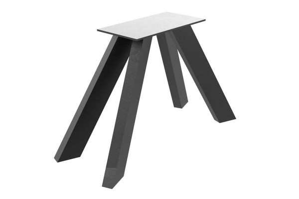 Tischgestell Mittelfuß Rohstahl schwarz 134