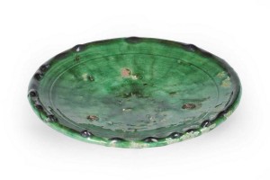 Teller Keramik grün D 16 cm 