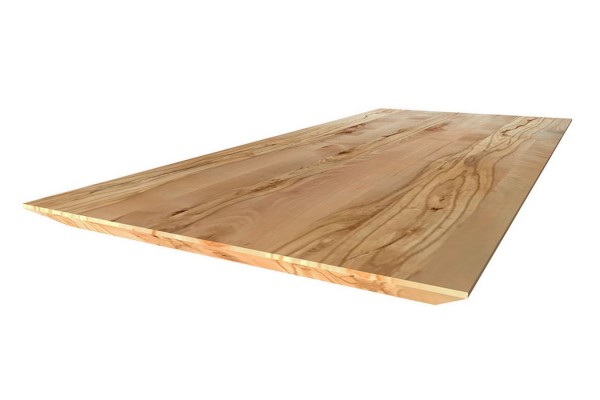 Tischplatte 8 cm Wildbuche Massivholz schweizer Kante ab 60 cm konfigurierbar